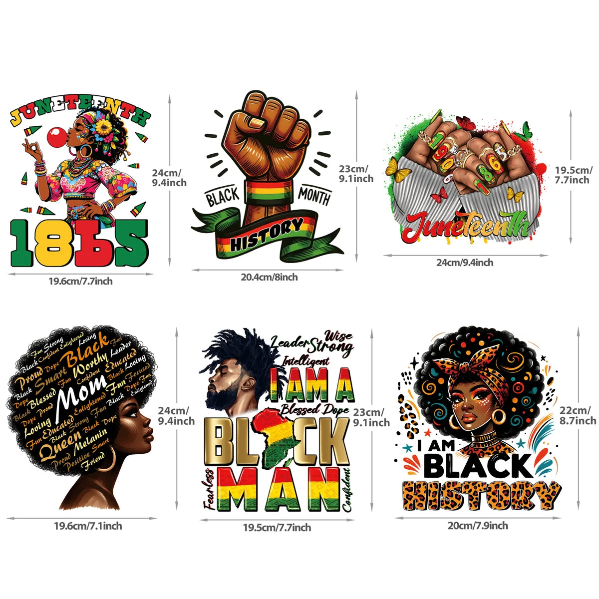 Juneteenth Patches Black Month History Print On T-Shirt Clothes Decoration Diy Accessory Washable New Patches For Clothing