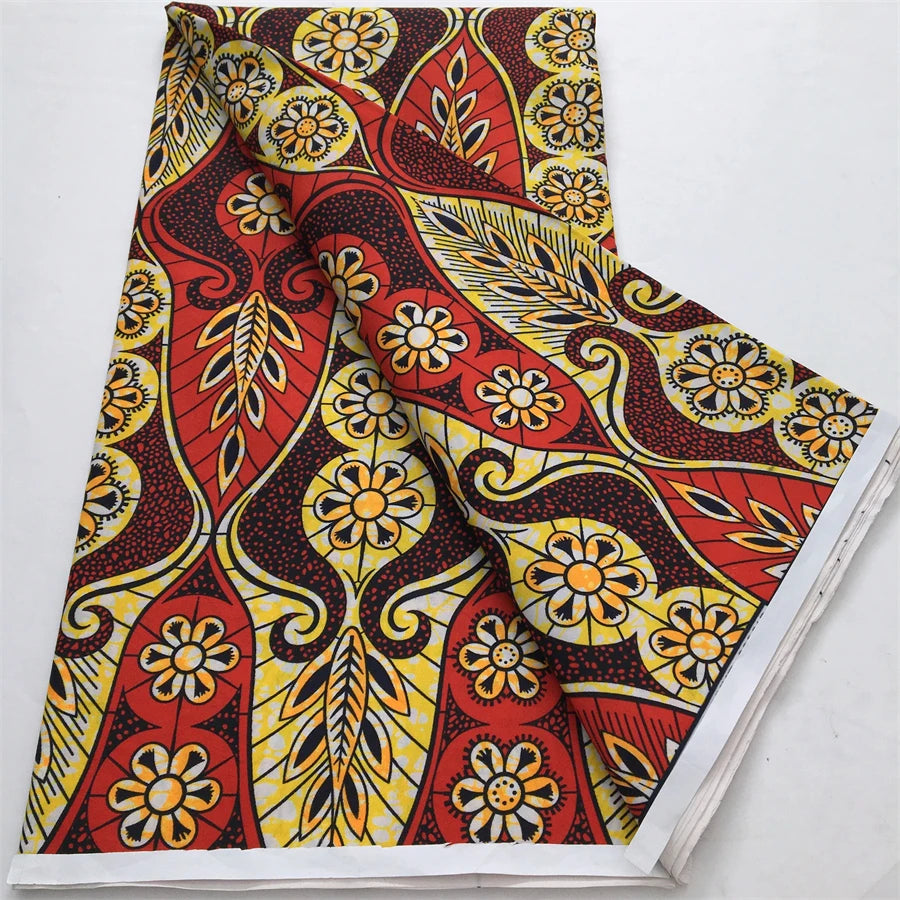 2024 Newest Nigerian Ankara African Polyester Material Wax Fabric DIY Print Sewing Tissu Textile Material For Women Dresses