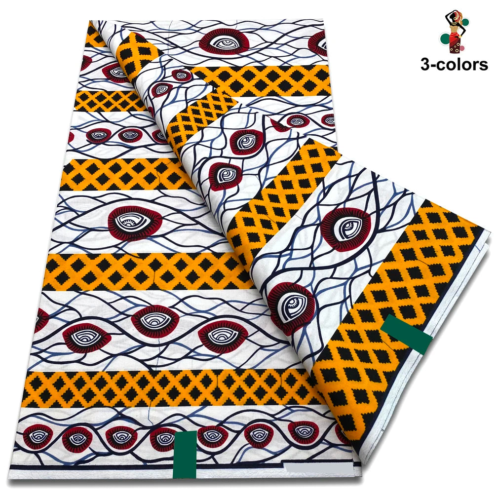 Newest Ankara Wax Fabric High Quality Cotton Wax Print Guaranteed Veritable African Real Wax Fabric Soft Party Dress Diy Pagne