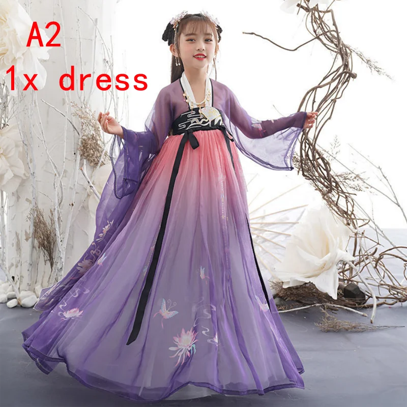 New Retro Chinese Hanfu Children's Girls' Dress Imitation Tang Dynasty Girls' Dress