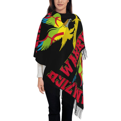 Print Amazigh Pride Tifinagh Patriotic Kabyle Scarf Men Women Winter Warm Scarves Traditional Geometric Amazigh Shawl Wrap