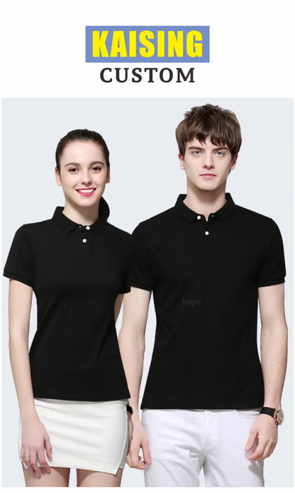 KAISING Summer Men And Women Polo Shirts Custom Logo Embroidery Print Polyester Clothing Personal Group Company Design Tops