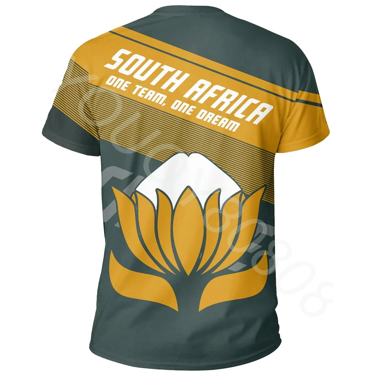 New African clothing sports T-shirt Cricket South Africa Protea - Brian style printing men's and women's casual Harajuku models