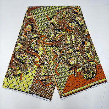 2023 New Hot Sell African Wax Fabric Ankara Wax Prints Fabric Ghana Guaranteed Veritable Wax 6 Yards Wholesale Prices