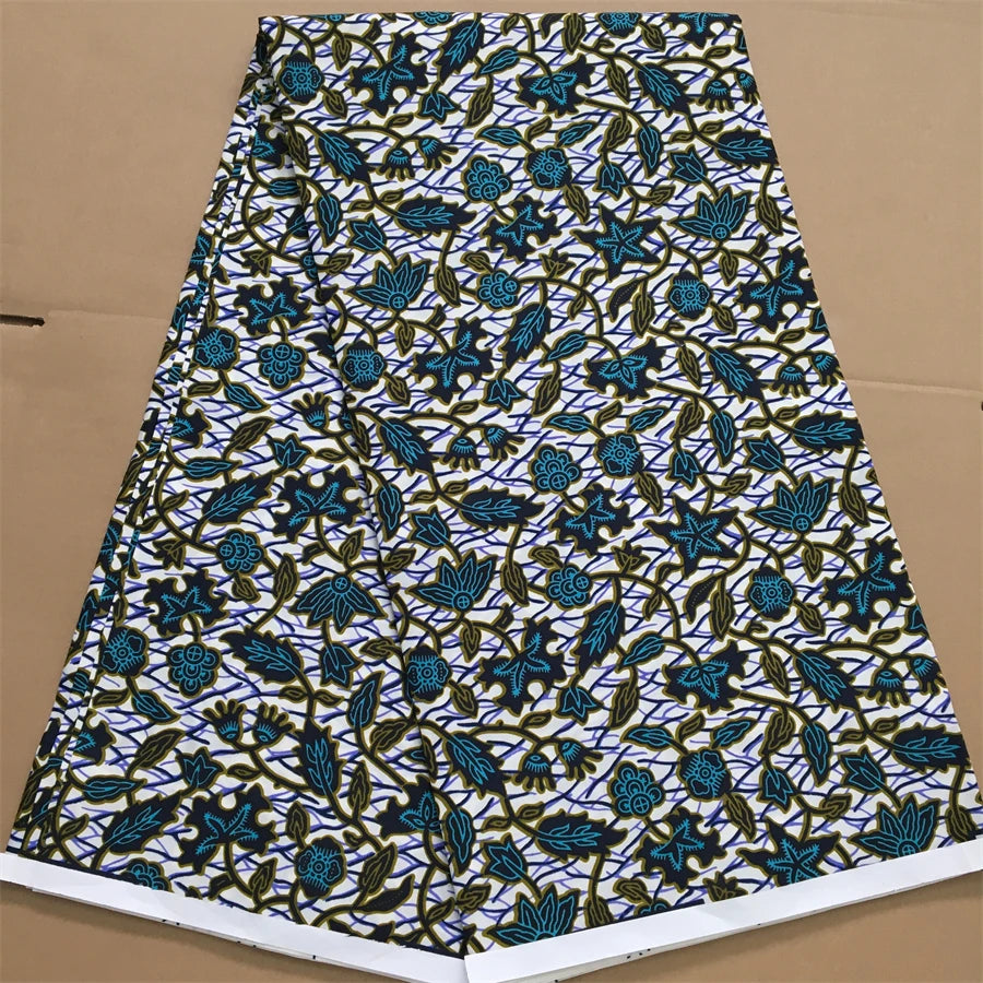 African Wax Fabric 2024 High Quality Nigeria Ankara Wax Fabric Ghana Style Print For Women DIY Cloth Dresses Sewing Materials