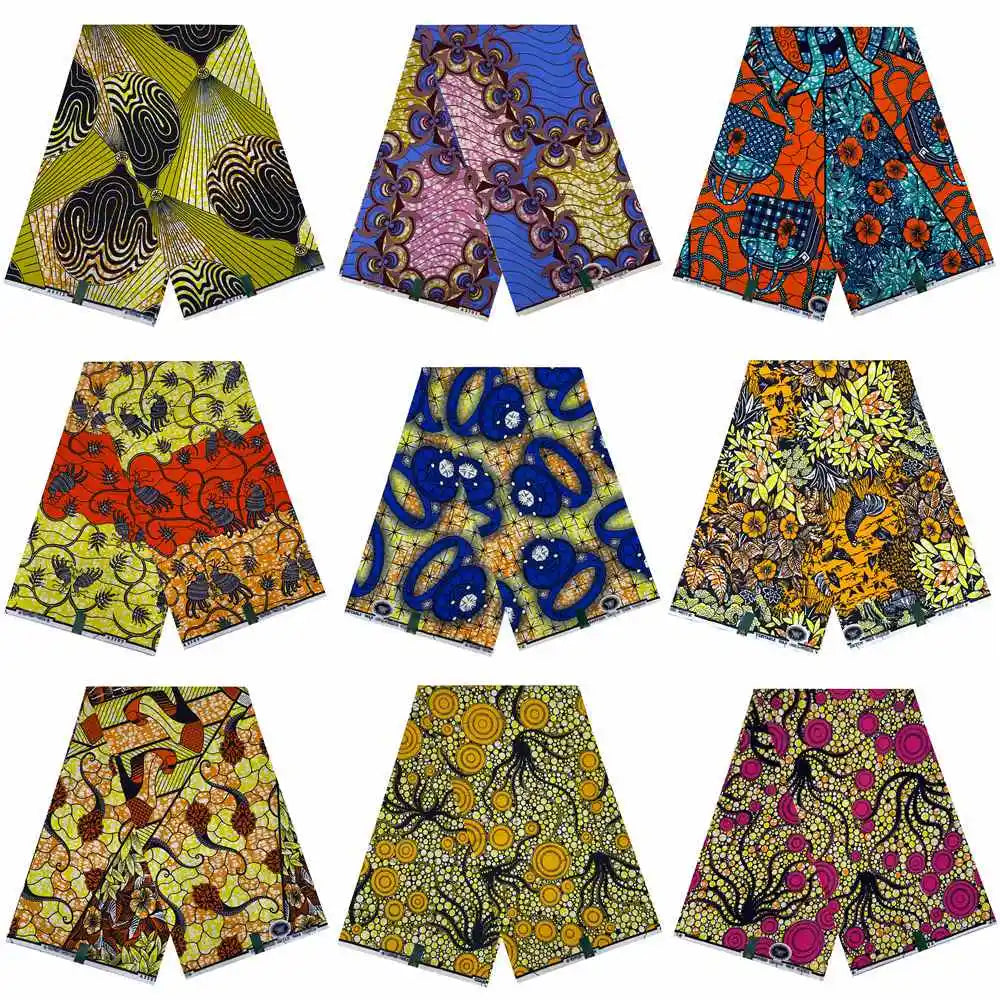 Veritable Wax Pagne African Super Real Holland Wax VL Original 2024 6 Yards 100% Cotton Batik Lace Dress Dutch Loincloth VLS0199