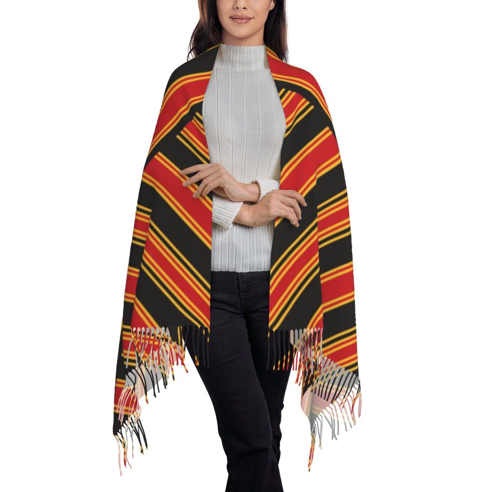 Amazigh Foutha Kabyle Scarf Wrap Women Long Winter Warm Tassel Shawl Unisex Mediterranean Geometric Scarves