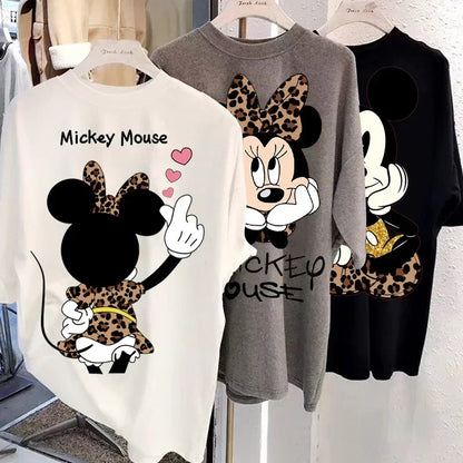 Kawaii Womens T-shirts Mickey Anime Blouses Y2k Clothing Graphic T Shirts Clothes Harajuku Oversized T Shirt Tops Harajuku