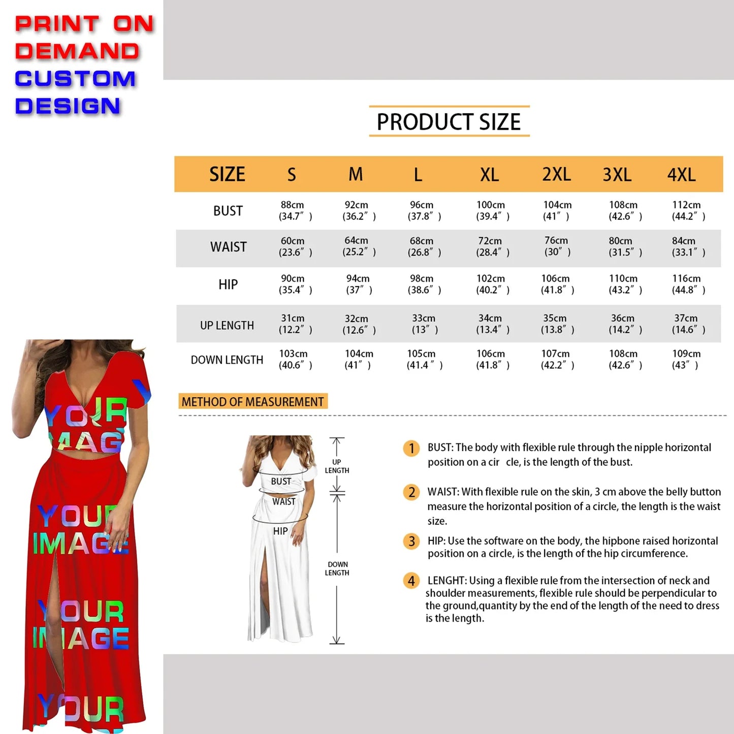 Custom Dress Print On Demand Party Sexy Girls Cartoon Image Design Women Uniforms Matching Clothes Customized DIY Dropshipping