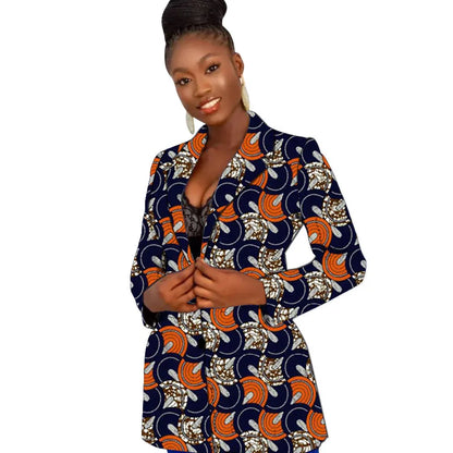 Original Design Women's Suit Jackets Colorful Print Female Ankara Blazers African Wedding Party Short Coat