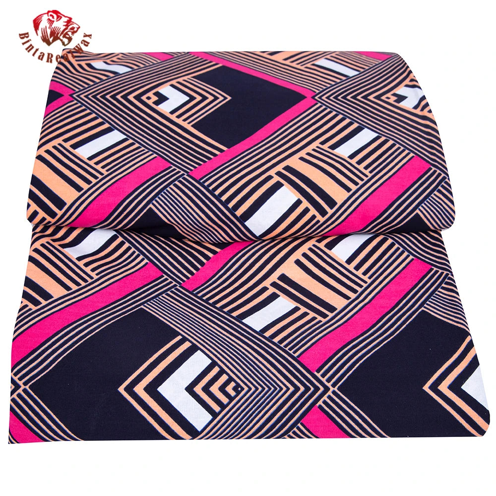 African Fabric 100% Cotton Fabric African Ankara Print Fabric 1/3/6 Yards One Piece 24fs1548