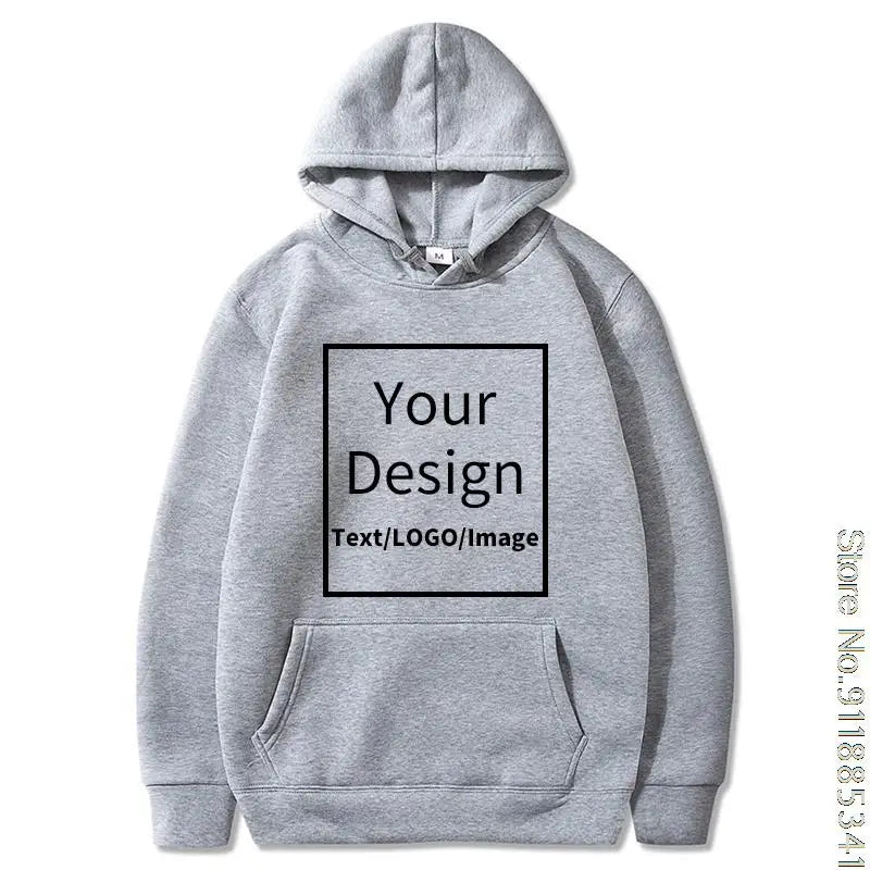 Customized Hoodie Customized Logo Personalized Hoodie Student Casual Custom Printed Text DIY Hoodie XS-3XL