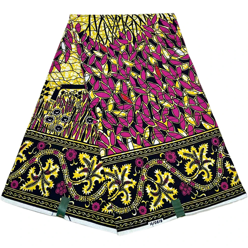 Latest African Wax Prints Fabric Guaranteed Veritable Real Wax Ankara Wax 6Yards African 100% Cotton Fabric For Party Dress