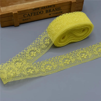 Beautiful White Lace for DIY  Ribbon Tape 40MM Lace Trim Embroidered for Sewing Decoration African Lace Fabric 10 Yards