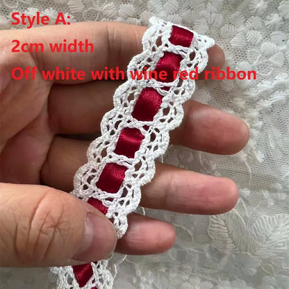 DIY Wear Ribbon Lace Cotton Thread Household Dress Baby Cloth Sewing Embroidery Decorative Lolita Lace Handmade Accessories