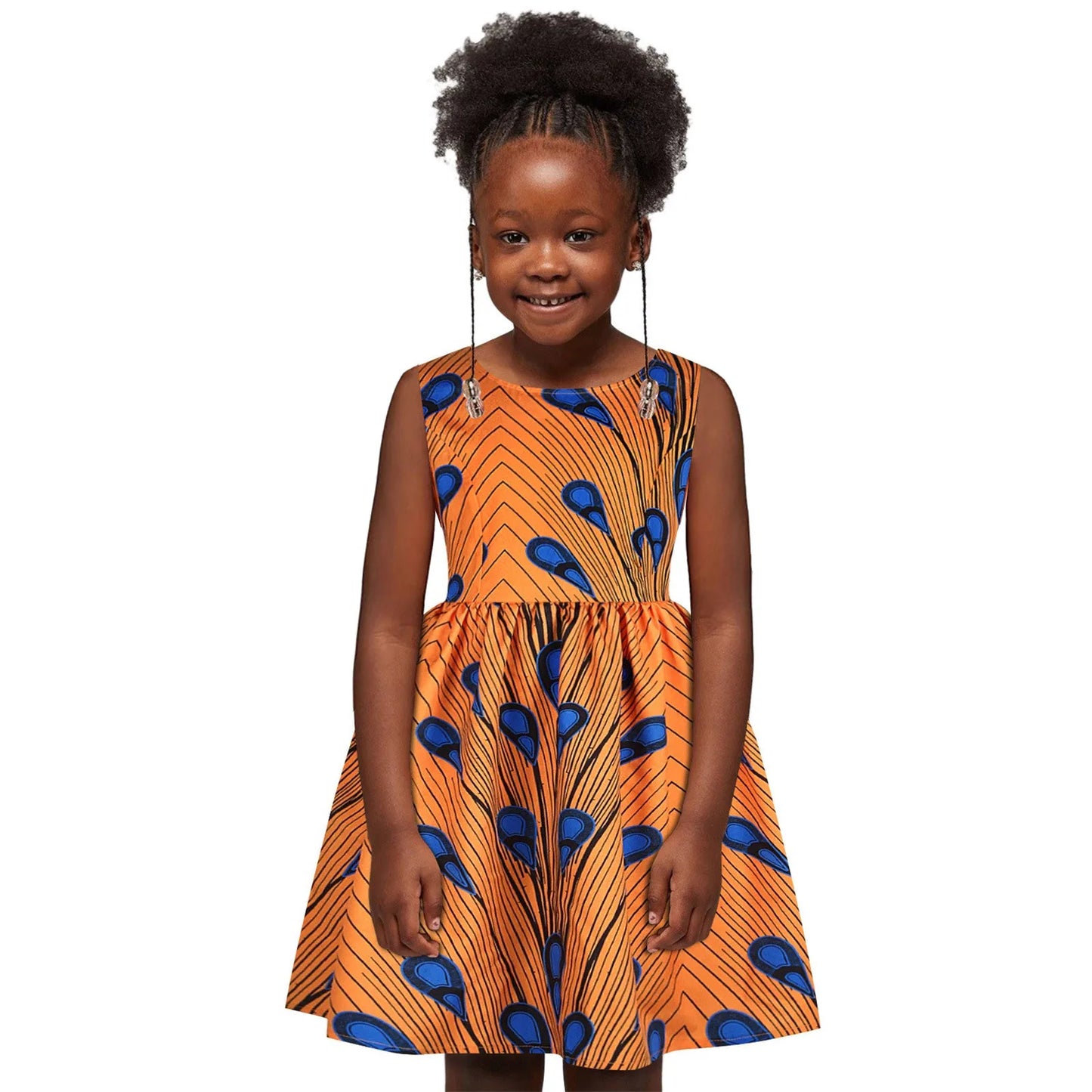 Baby Girls African Dress Toddler Kids Dashiki Traditional Style Print Short Sleeve Casual Dress Ankara Princess Dresses Vestidos