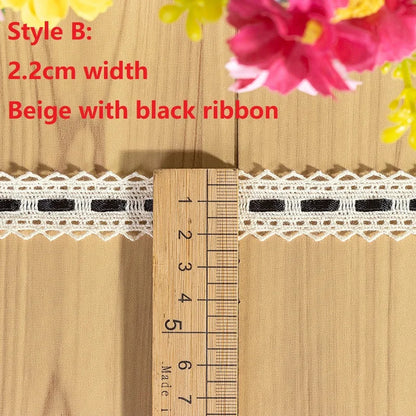 DIY Wear Ribbon Lace Cotton Thread Household Dress Baby Cloth Sewing Embroidery Decorative Lolita Lace Handmade Accessories