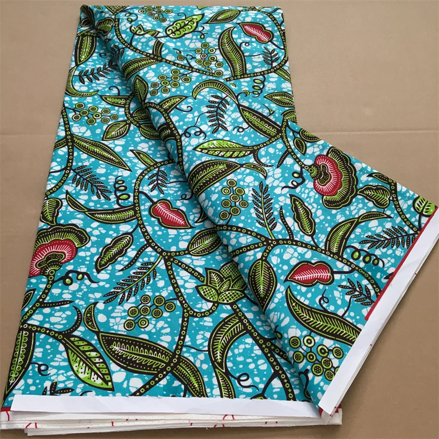 African Nigeria Wax Fabric High Quality Ankara Wax Fabric Polyester Pagne Print For Women DIY Cloth Dresses Sewing Materials