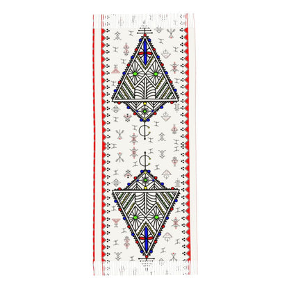 Amazigh Foutha Kabyle Scarf Wrap Women Long Winter Warm Tassel Shawl Unisex Mediterranean Geometric Scarves