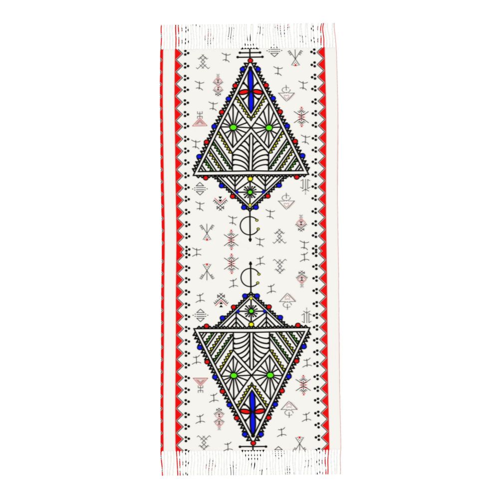 Customized Printed Amazigh Kabyle Jewelry Scarf Women Men Winter Warm Scarves Africa Berber Ethnic Style Shawls Wraps