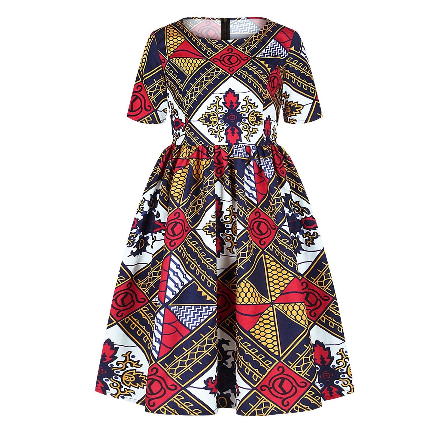 Baby Girls African Dress Toddler Kids Dashiki Traditional Style Print Short Sleeve Casual Dress Ankara Princess Dresses Vestidos