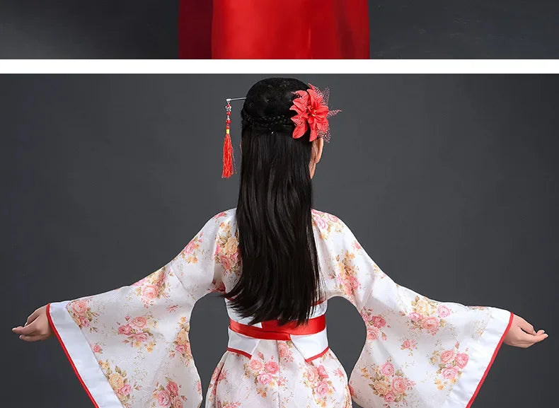 Ancient Costume Dance Girl Set Performance Show Child Clothing Cosplay Princess Chinese Traditional Dress for Girls Hanfu Dress