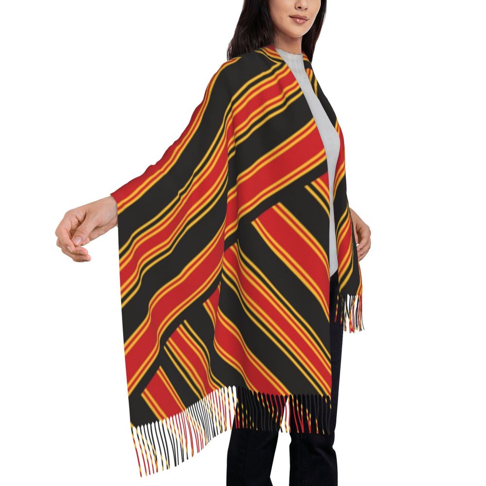 Amazigh Foutha Kabyle Scarf Wrap Women Long Winter Warm Tassel Shawl Unisex Mediterranean Geometric Scarves