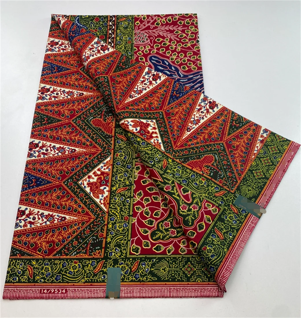 2024 African Real Wax Prints Fabric Nigerian Ankara Fashion Ghana 100% Cotton Veritable Guaranteed Original  Sewing Material