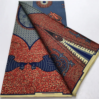 African Nigeria Wax Fabric High Quality Ankara Wax Fabric Polyester Pagne Print For Women DIY Cloth Dresses Sewing Materials