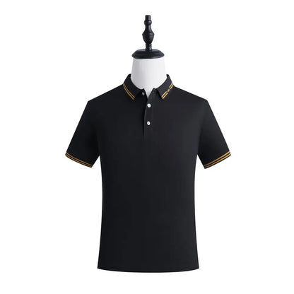 2023 Fashion 50% Cotton Polo Shirt Men Turn Collar Polos Customized Printing Embroidered Logo Unisex Short Sleeve Lapel T Shirts