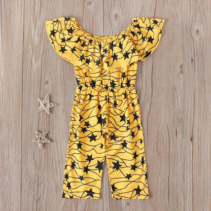 African Clothes for Women 2024 Summer African Children Printing Short Sleeveless Long Jumpsuit Girl Clothes