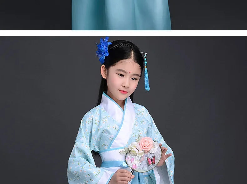 Ancient Costume Dance Girl Set Performance Show Child Clothing Cosplay Princess Chinese Traditional Dress for Girls Hanfu Dress