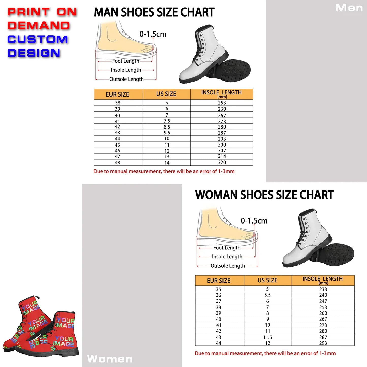 Custom Sneakers Canvas Flat Leather Boots Running Shoes Woman Man Print On Demand Image Design Holiday Matching DIY Dropshipping