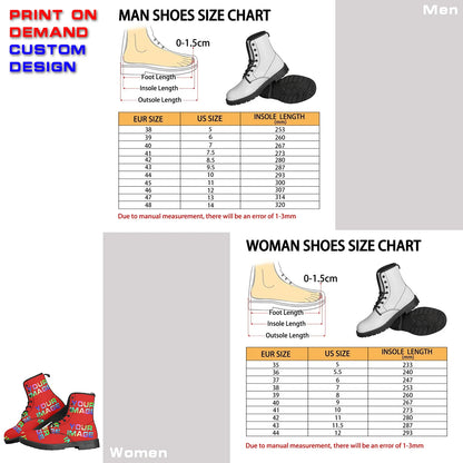 Custom Sneakers Canvas Flat Leather Boots Running Shoes Woman Man Print On Demand Image Design Holiday Matching DIY Dropshipping