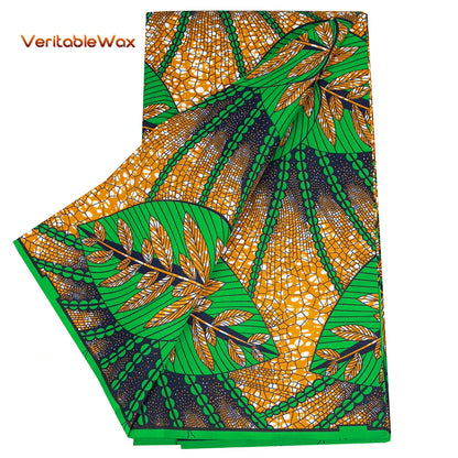 2024 Veritablewax African Dashiki Fabric Real Wax Patchwork Sewing Dress Craft Cloth Polyester High Quality Tissu N-33