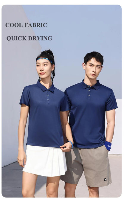 Customized Quick Drying Shirts Men Women Summer Sport Polo Shirt Cool Fabric Running Fitness T-shirt Logo Personalised Clothing