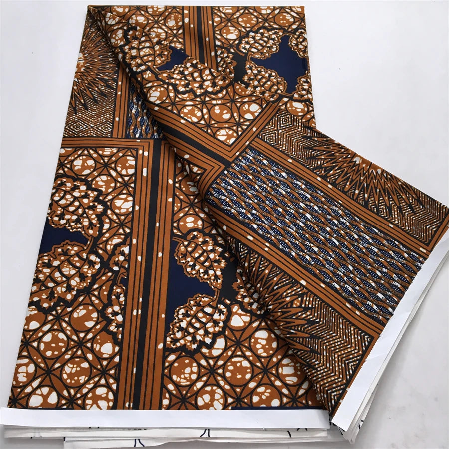 African Nigeria Wax Fabric High Quality Ankara Wax Fabric Polyester Pagne Print For Women DIY Cloth Dresses Sewing Materials