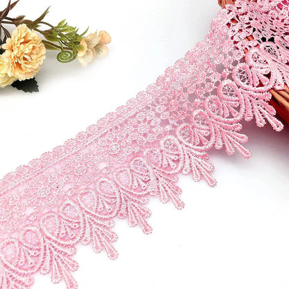 2 Yards High Quality Beautiful Floral Lace Ribbon Tape 9cm Lace Trim For DIY Embroidered Sewing Decoration African Lace Fabric