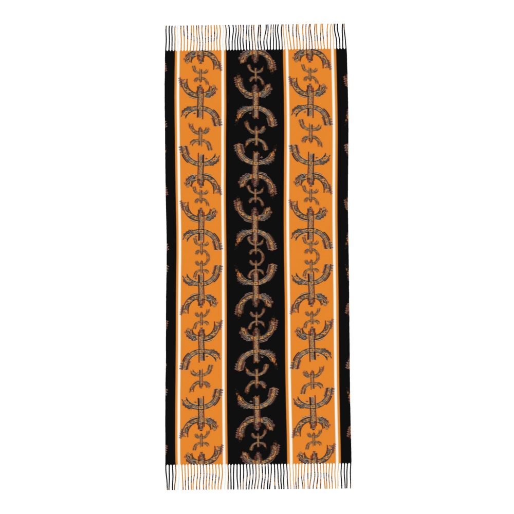 Amazigh Foutha Kabyle Scarf Wrap Women Long Winter Warm Tassel Shawl Unisex Mediterranean Geometric Scarves