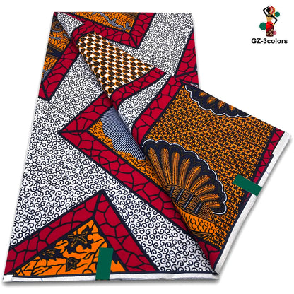 100% Cotton Veritable Original Ankara African Real Wax Print Fabric Ghana Wax Fabric High Quality Nigeria Batik Soft Tissu Pagne