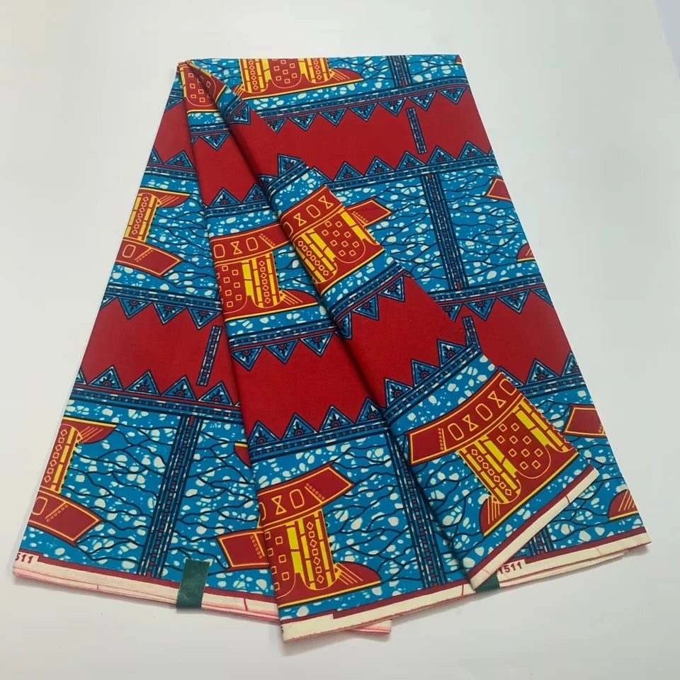 New Guaranteed Veritable 100% Original Real Wax Ankara Fabric soft African Print Fabric For Wedding Dress Tissus Coton 6Yards