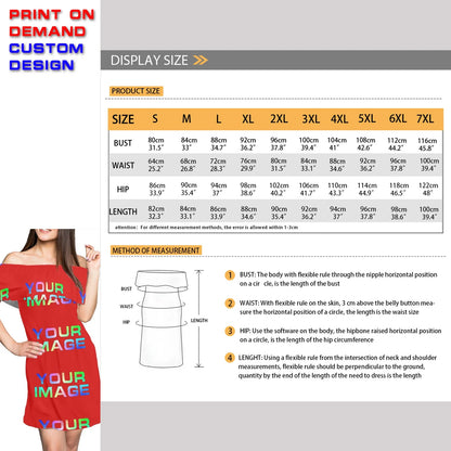 Custom Dress Print On Demand Party Sexy Girls Cartoon Image Design Women Uniforms Matching Clothes Customized DIY Dropshipping