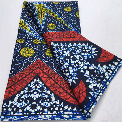 African Nigeria Wax Fabric High Quality Ankara Wax Fabric Polyester Pagne Print For Women DIY Cloth Dresses Sewing Materials