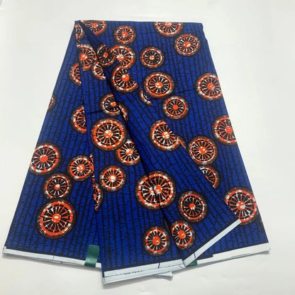 Blesing Wax Fabric New African Fabric 100% Cotton African Wax Print Fabric Ankara Wax Tissu Sewing Material For Wedding Dress