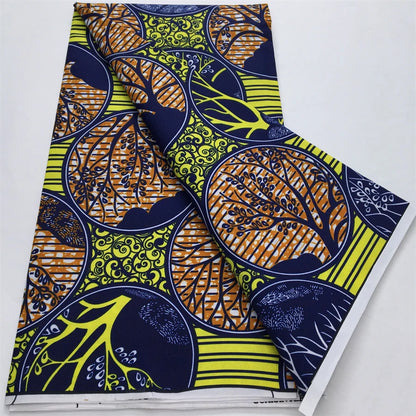 African Nigeria Wax Fabric High Quality Ankara Wax Fabric Polyester Pagne Print For Women DIY Cloth Dresses Sewing Materials