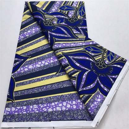 African Nigeria Wax Fabric High Quality Ankara Wax Fabric Polyester Pagne Print For Women DIY Cloth Dresses Sewing Materials