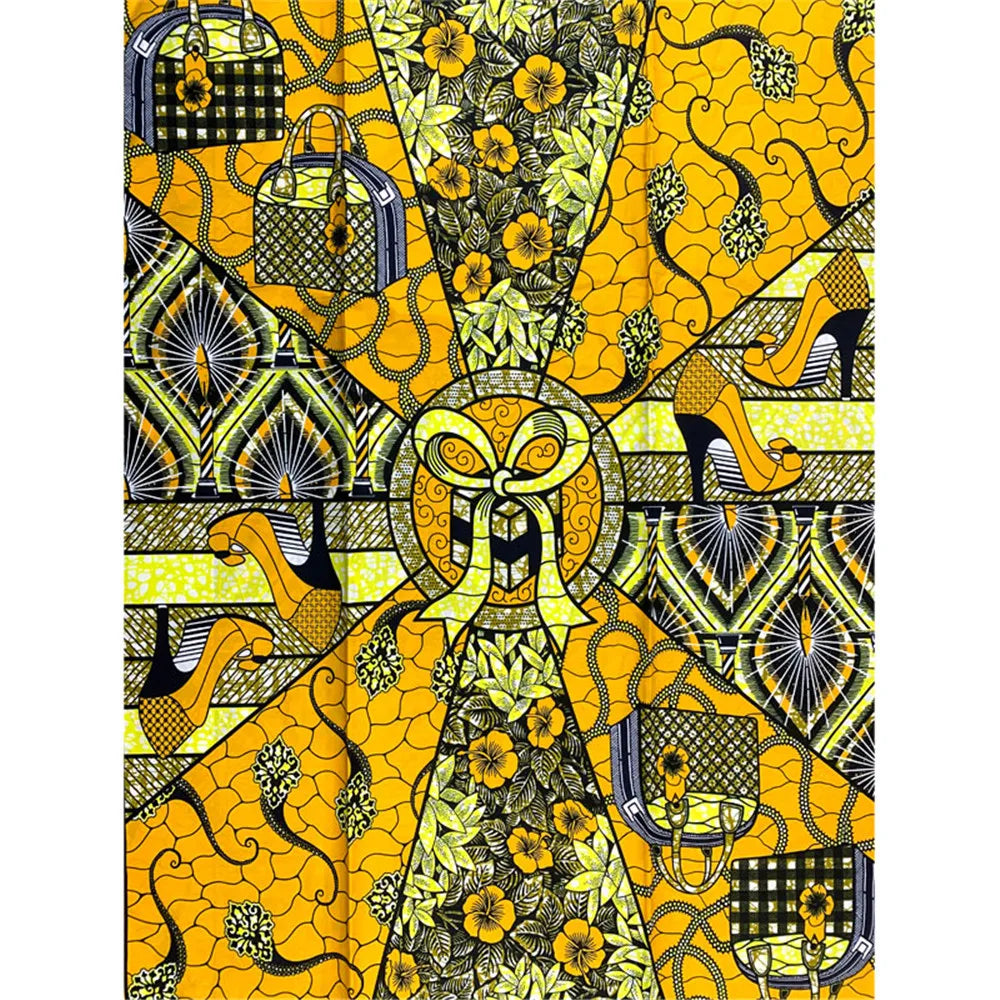 African Wax Fabric 100% Original Super Fabric 6yards Nigerian Fabric Ankara Block Prints Batik Dutch Fabric For Wedding VL-181