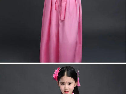 Ancient Costume Dance Girl Set Performance Show Child Clothing Cosplay Princess Chinese Traditional Dress for Girls Hanfu Dress