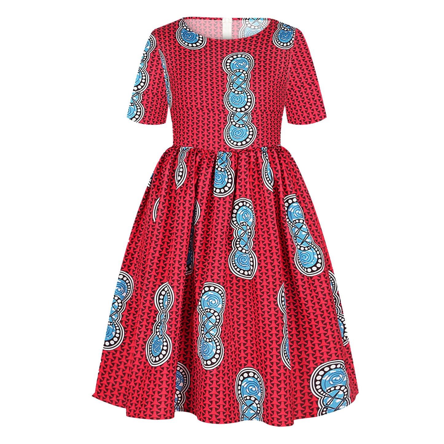 Baby Girls African Dress Toddler Kids Dashiki Traditional Style Print Short Sleeve Casual Dress Ankara Princess Dresses Vestidos