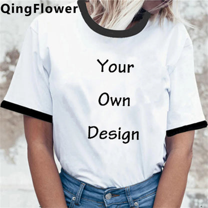 Customized Your Design shirt female Trendy Grunge Colorful hip hop t shirt Retro Psychedelic women 2000s Breathable anime